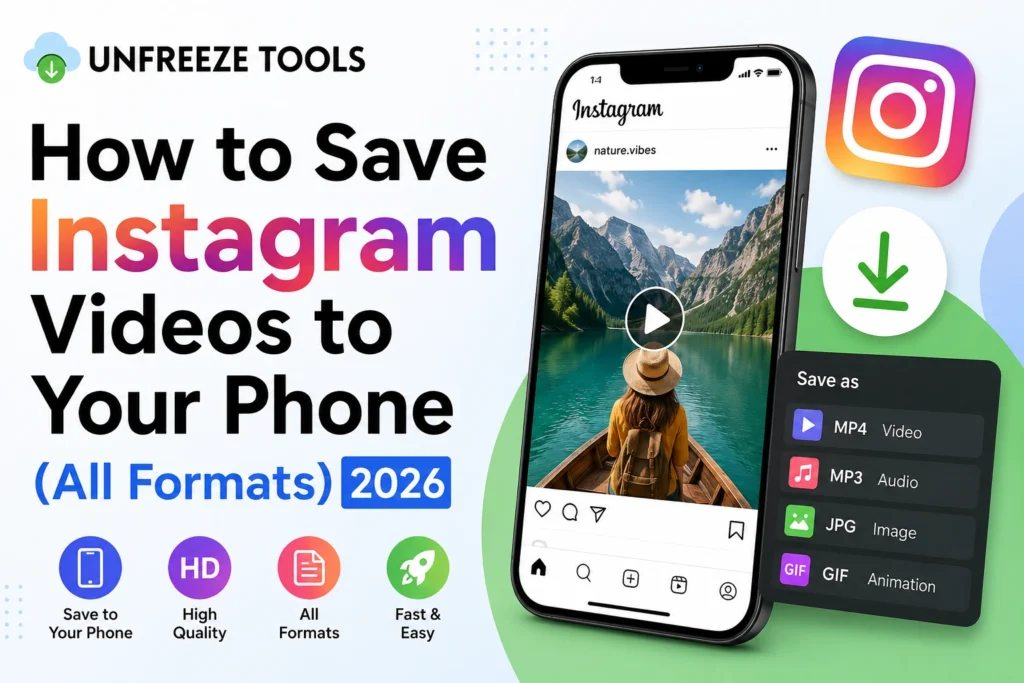 How to Save Instagram Videos to Your Phone (All Formats) 2026