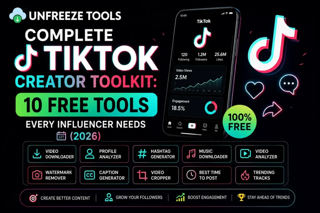 Complete TikTok Creator Toolkit 10 Free Tools Every Influencer Needs (2026)