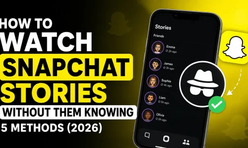 Feature image for How to Watch Snapchat Stories Without Them Knowing – 5 safe methods in 2026, showing a smartphone with Snapchat Stories, an incognito icon, and the Unfreeze Tools logo.